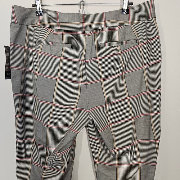 Liz Claiborne Plaid Classic Emma Tappered Ankle career ankle office pant size 14 - Picture 7 of 10